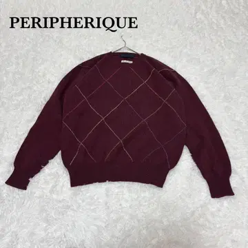 [ PERIPHERIQUE ] 긴팔 니트 스웨터 울 아가일 무늬 올 패턴