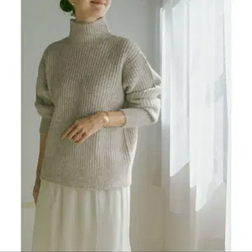 URBAN RESEARCH DOORS 리브 터틀넥 풀오버