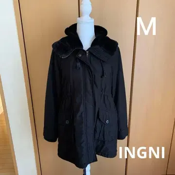 블랙 모즈 코트 후드 부착 INGNI M 코트 자켓