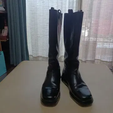 UNTITLED 사이즈:M 24cm 블랙 가죽 롱 부츠