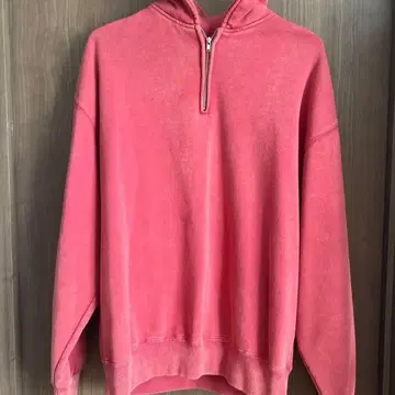 JOURNAL STANDARD 하프 지퍼 후드티 S 핑크