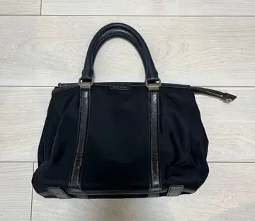 폴스미스 나일론 가죽 핸드백 블랙