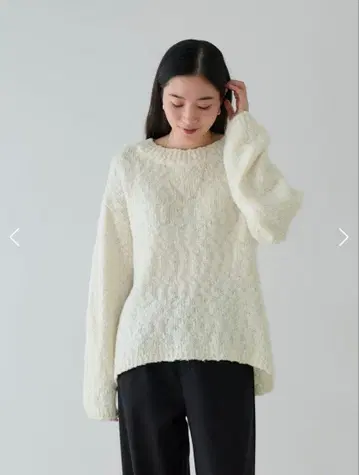 crewre 크루레 로빙 슬라브 루즈 니트 ecru 사이즈 3