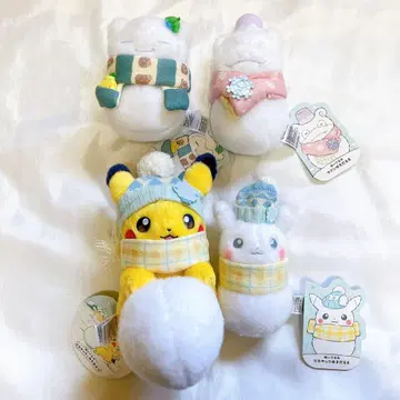 포켓몬 눈사람 봉제 인형 피카츄 야돈 카비곤 눈놀이