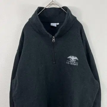 USA제 90s U.S.SENATE 자수 하프 지퍼 맨투맨 두꺼운 원단