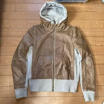 가죽 맨투맨 후드티