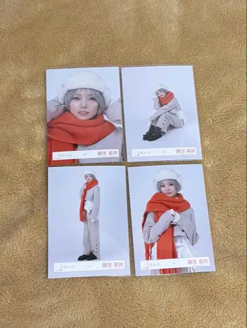 사쿠라자카46 후지요시 카린 겨울 의류 브로마이드 4장 컴프 세트