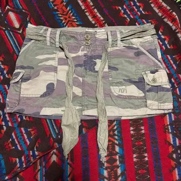 y2k 00s vintage grunge 카모플라쥬 미니 스커트 헤이세이