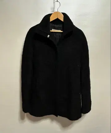 모헤어 혼방 엠포리오 아르마니 코트 블랙 지퍼