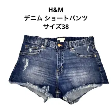H&M 데미지 다크 블루 숏팬츠 EUR 38