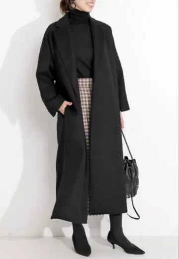 VERMEIL par iena 블랙 롱 코트 36