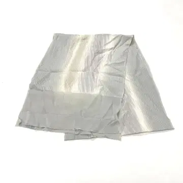 오비 장식 천 순수 실크 옅은 그레이 연보라 줄무늬 미사용품 No.09