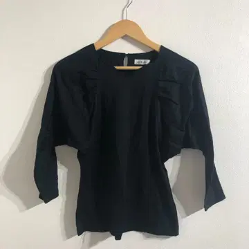 APLA 블랙 오부 소매 셔츠 M