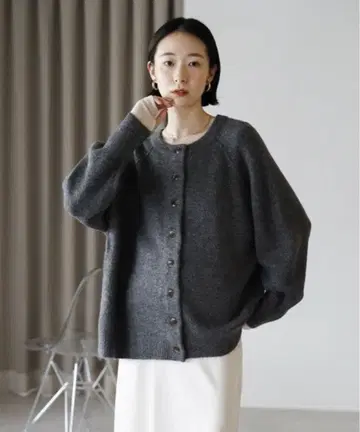 [ 새상품 ] 돌먼 슬리브 니트 가디건 차콜 아우터 가디건