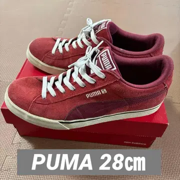 PUMA S 레드 스니커즈 28cm