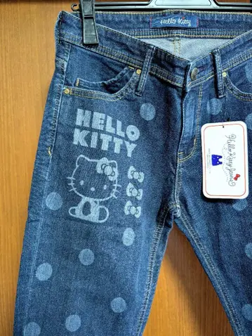 [ 새상품 ] 산리오 키티 데님 팬츠 ( 허리 61 )