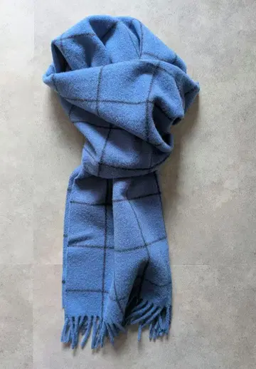 Josuha Ellis 체크 무늬 머플러 파랑