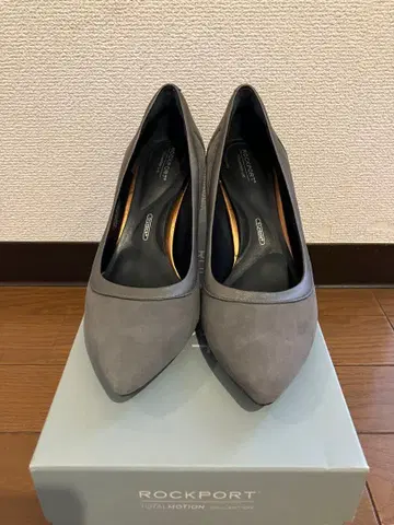 [컨디션 최상] ROCKPORT 락포트 그레이 가죽&스웨이드 24cm