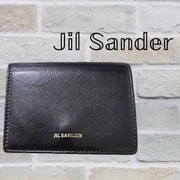 질 샌더 블랙 3단 폴더형 지갑 가죽
