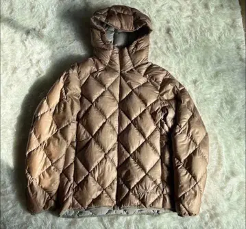 mont-bell 베이지 다운 자켓 후드 부착