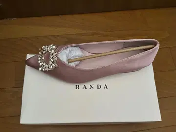 RANDA 비쥬 디자인 플랫슈즈 핑크 비쥬