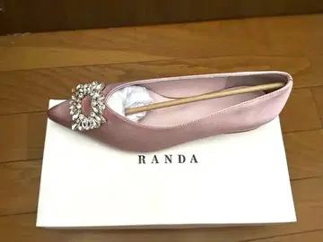 RANDA 비쥬 디자인 플랫슈즈 핑크 비쥬
