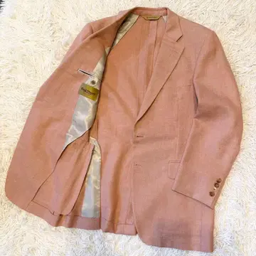 폴 스튜어트 테일러드 자켓 린넨 백 오픈 L