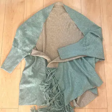 ketty cherie 민트 그린 프린지 가디건 가운 미사용