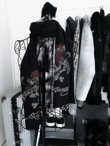 ed hardy 머플러 에드하디 해골 y2k 해골 00s