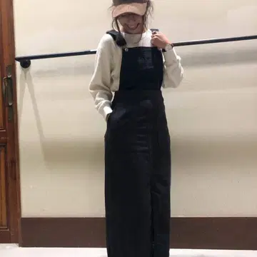 미사용 niko and 니코앤드 롱 살로펫 블랙 오버롤 스커트