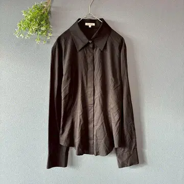 엔스위트 (L) 베이직 레이온 블렌드 버튼리스풍 긴팔 셔츠