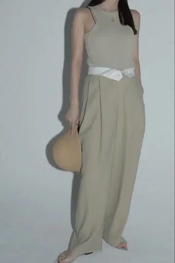 louren 웨이스트 벨트 코쿤 팬츠