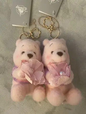 새상품 곰돌이 푸 플러시 키체인 SAKURA 2개