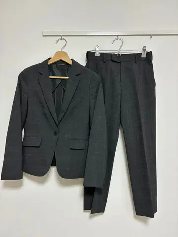 여성 팬츠 수트 자켓 5호 팬츠 7호 그레이 체크 비즈니스 정장