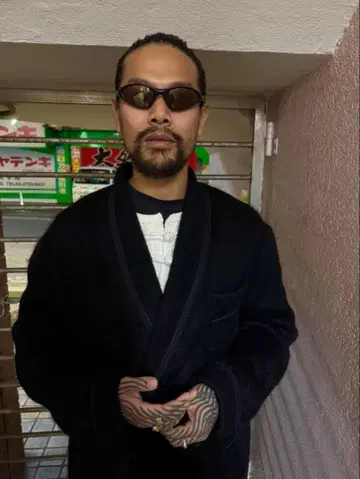 exodus 샤기 더블 스모킹 자켓 엑소더스 L