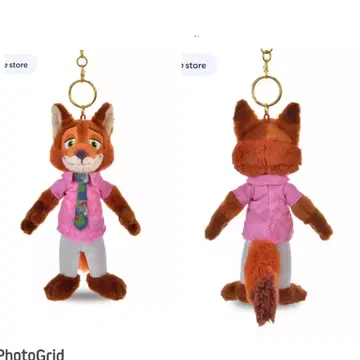 닉 와일드 봉제 인형 키링 키체인 Disney