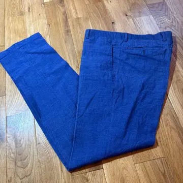 유니버설 랭귀지 블루 슬랙스 L 사이즈 린넨