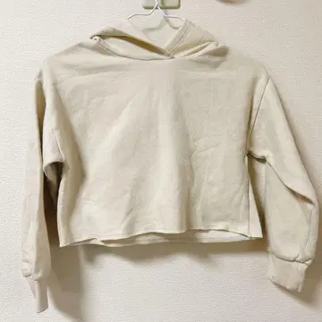 DSG 베이지 후드 부착 S 크롭 후드티 할인 있음