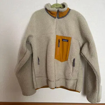 patagonia 플리스 자켓 S 크림/오렌지