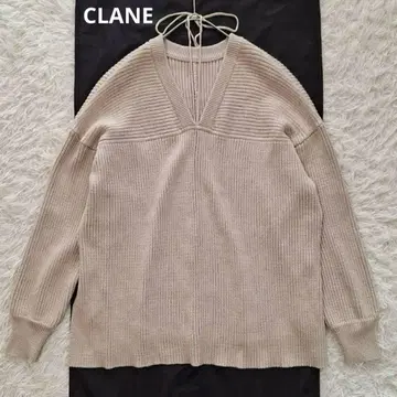 새상품급 CLANE 2022SS 믹스 컬러 스트링 와이드 니트 V넥