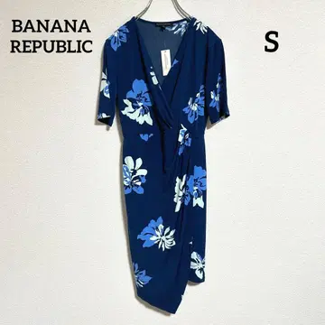 BANANAREPUBLIC 새상품급 꽃무늬 랩 드레스 하와이안 무릎 기장
