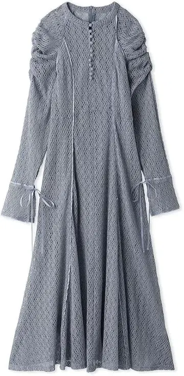 프레이 아이디 코튼 레이스 타이트 원피스 블루 1