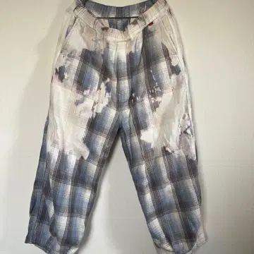 ANACHRONORM 체크 무늬 와이드 팬츠 32