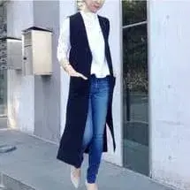 시착만 한 상품 개럴개런트 롱베스트 블랙 롱베스트 베스트 상의