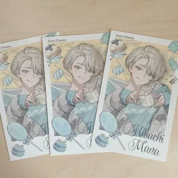 sweet floaties 니지산지 히바치 마나 폴라로이드풍 카드