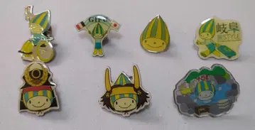 기후현 캐릭터 핀 배지 세트 7점 미나모