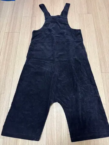 이치 이치 블랙 코듀로이 사루엘 오버롤 살로펫