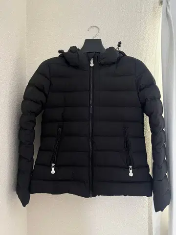 PYRENEX 후드 부착 다운 자켓 36 블랙