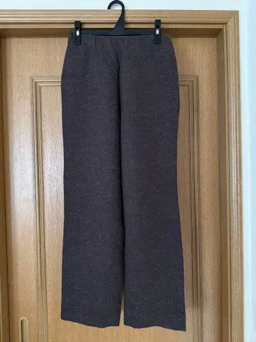 요건 레일 알파카 울 다크 브라운 팬츠