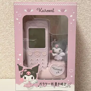 [미사용 새상품] 폴더폰 모양 탁상시계 쿠로미 산리오